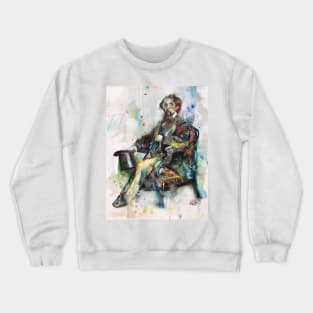 CHARLES DICKENS - watercolor portrait .8 Crewneck Sweatshirt